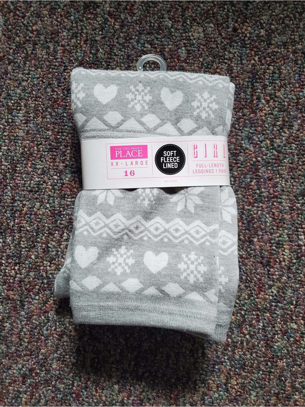 Children’s Place Grey Winter Pattern Leggings